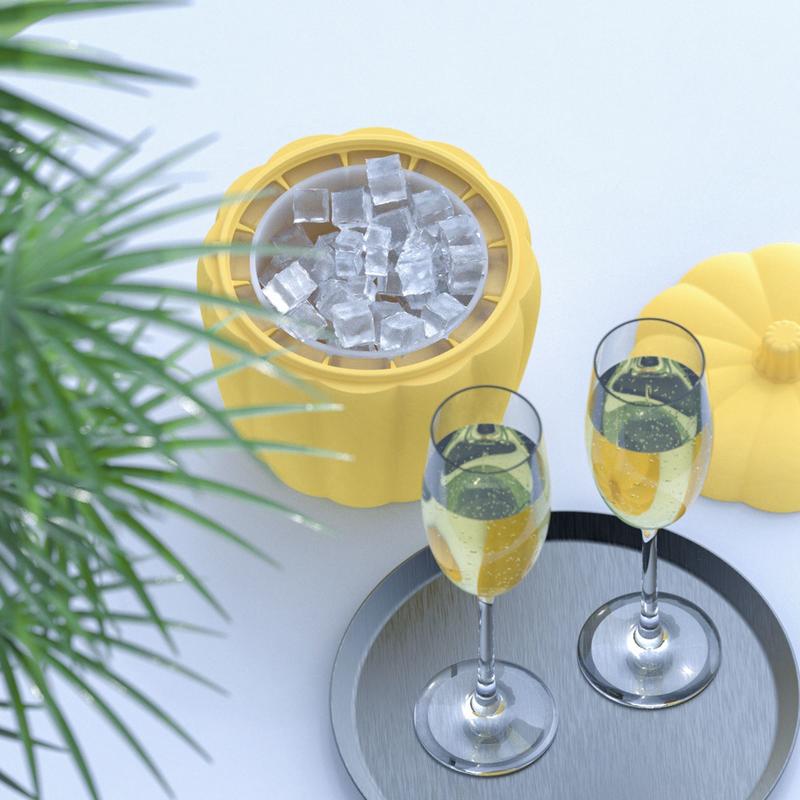 Silicone Ice Cube Pumpkin Portable Bucket Cooler for Wine