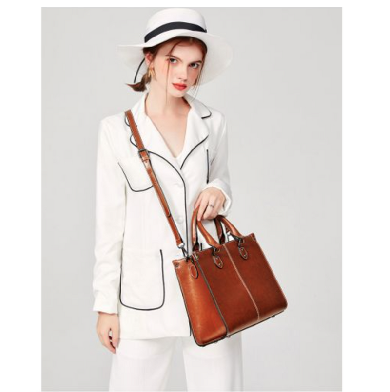 Women's Handbags Genuine Leather Lady Cowboy Shoulder Tote Bag