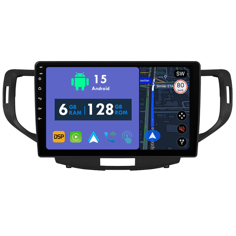 RoverOne Car Stereo Radio Bluetooth CarPlay GPS Navigation for Honda Accord 8 2008 - 2012