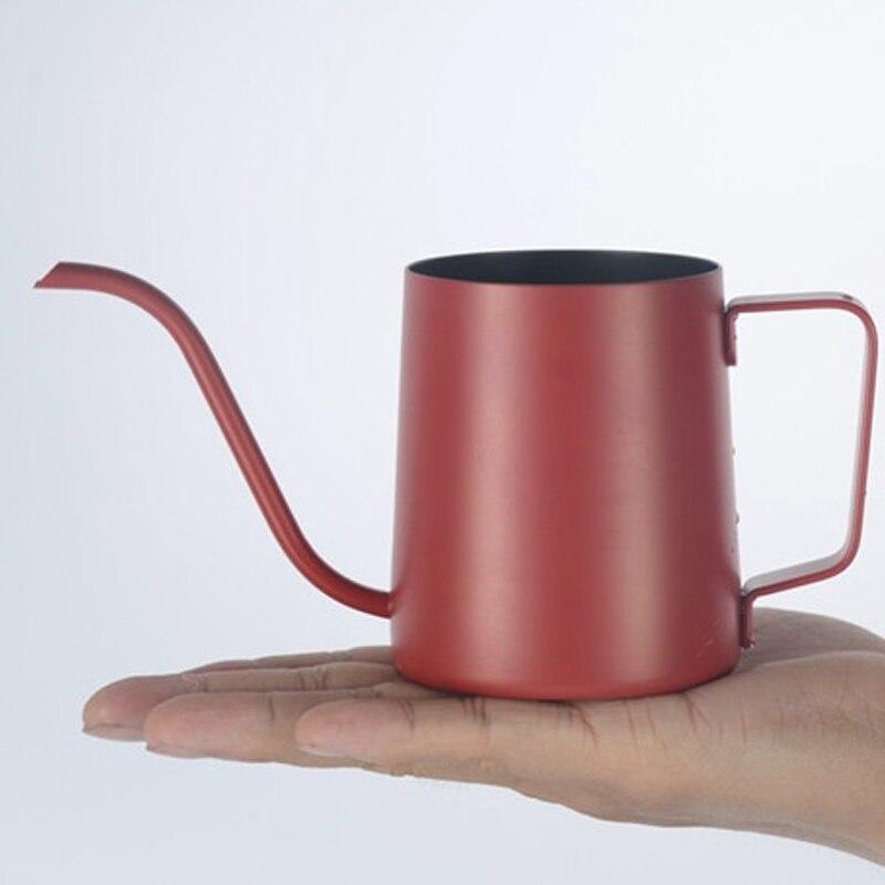 250ml long pouring stainless steel narrow neck columnar green watering Pot