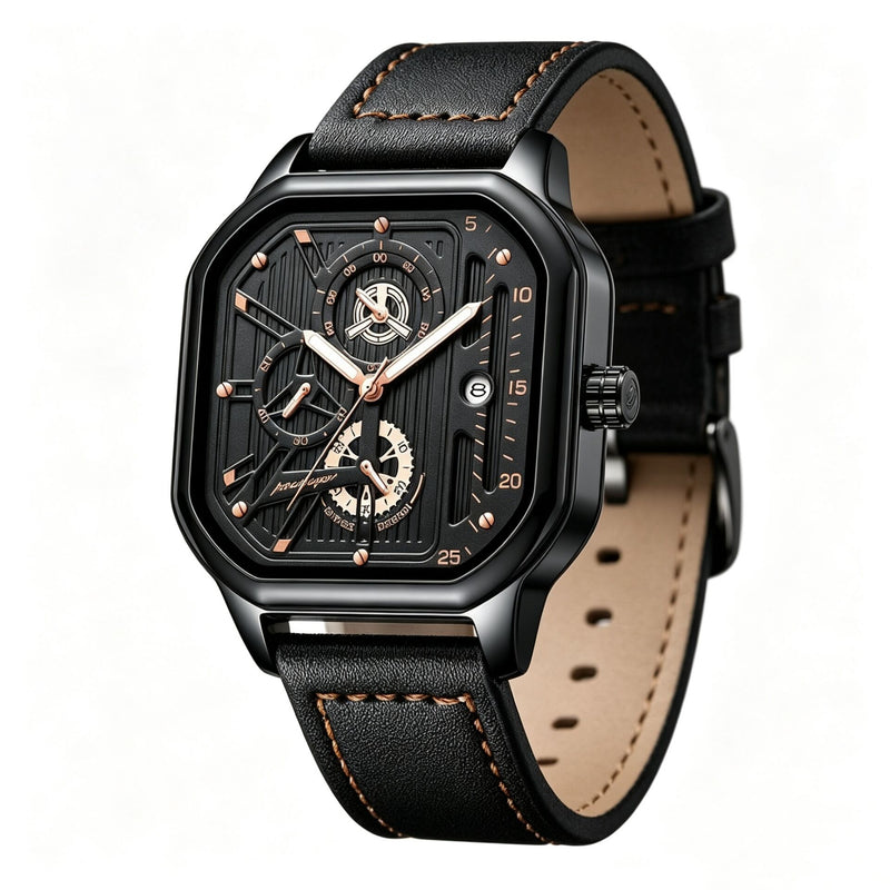 Men's Square Quartz Watch