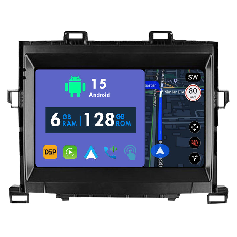 RoverOne Car Stereo Radio Bluetooth CarPlay GPS Navigation for Toyota Alphard H20 2008 - 2014