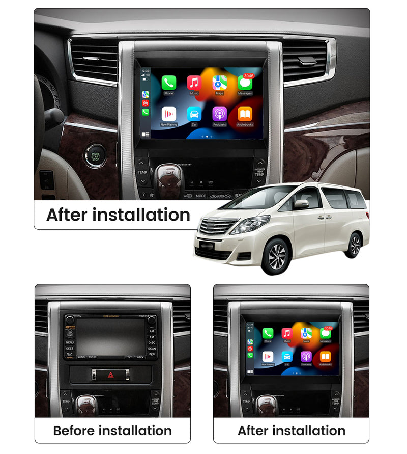 RoverOne Car Stereo Radio Bluetooth CarPlay GPS Navigation for Toyota Alphard H20 2008 - 2014