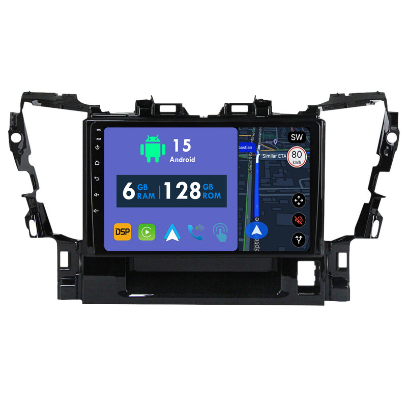 RoverOne Car Stereo Radio Bluetooth CarPlay GPS Navigation for Toyota Alphard H30 2015 - 2020