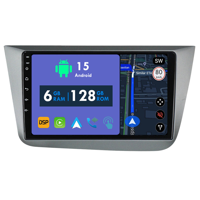 RoverOne Car Stereo Radio Bluetooth CarPlay GPS Navigation for Seat Altea 5P 2004 - 2015 Toledo 5P 3 2004 - 2009
