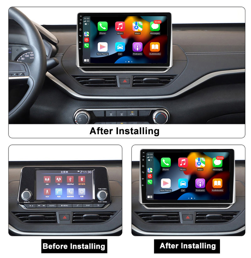 RoverOne Car Stereo Radio Bluetooth CarPlay GPS Navigation for Nissan Altima Teana 2018 - 2023