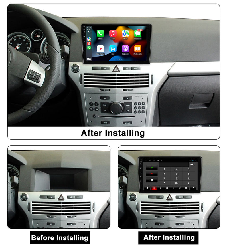 RoverOne Car Stereo Radio Bluetooth CarPlay GPS Navigation for Opel Astra H 2006 - 2014
