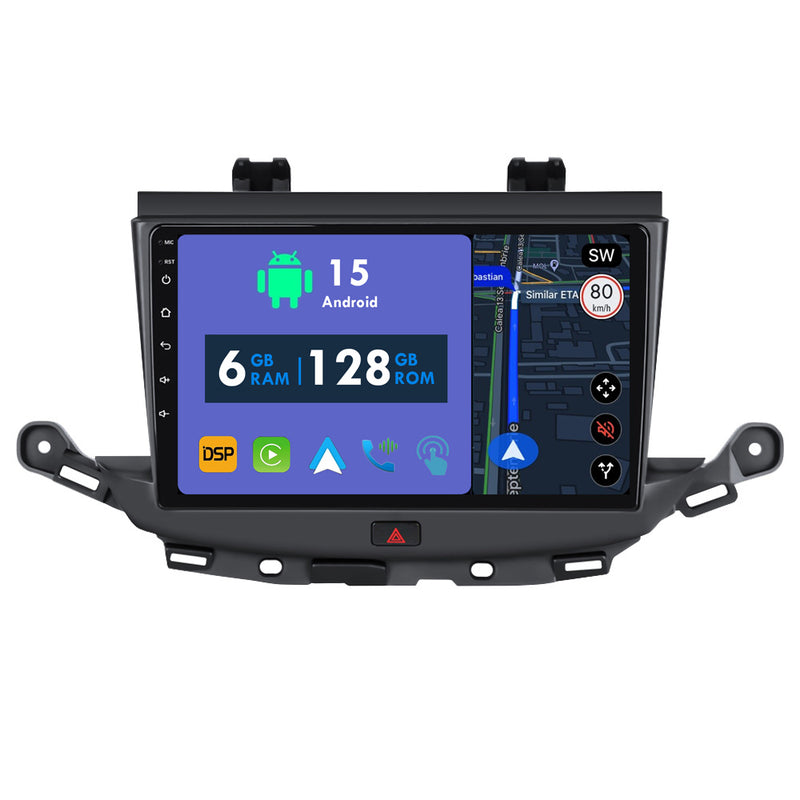 RoverOne Car Stereo Radio Bluetooth CarPlay GPS Navigation for Opel GrandLand X 2017 - 2023 Astra K 2015 - 2021