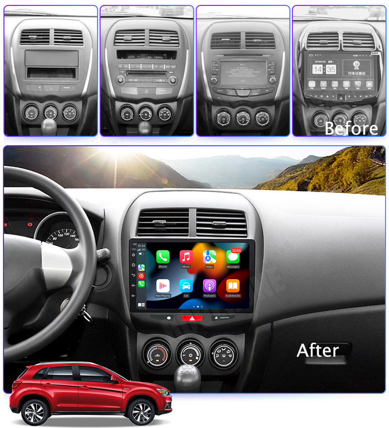 RoverOne Car Stereo Radio Bluetooth CarPlay GPS Navigation for Mitsubishi ASX 1 2010 - 2016