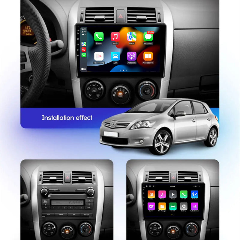 RoverOne Car Stereo Radio Bluetooth CarPlay GPS Navigation for Toyota Auris 1 E150 2006 - 2012