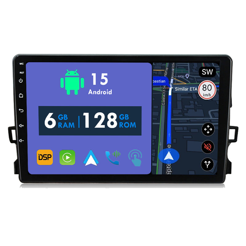 RoverOne Car Stereo Radio Bluetooth CarPlay GPS Navigation for Toyota Auris 1 E150 2006 - 2012