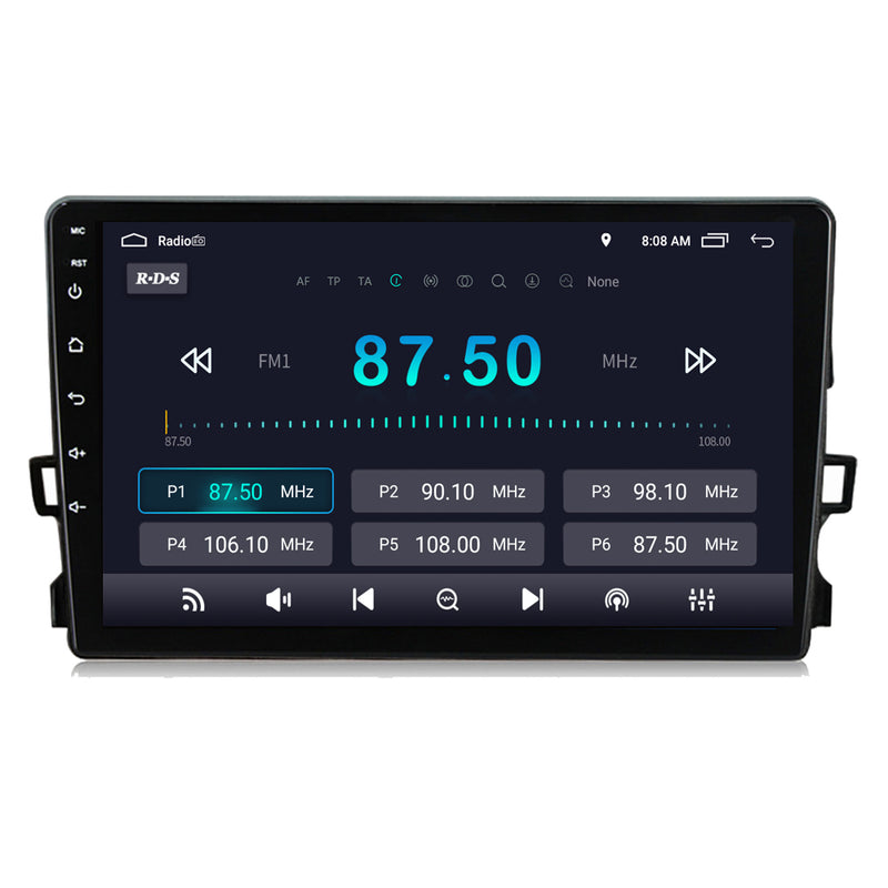 RoverOne Car Stereo Radio Bluetooth CarPlay GPS Navigation for Toyota Auris 1 E150 2006 - 2012