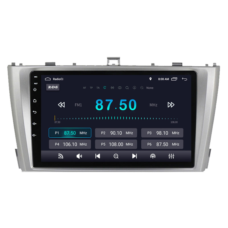 RoverOne Car Stereo Radio Bluetooth CarPlay GPS Navigation for Toyota Avensis 3 2008 - 2015 Silver