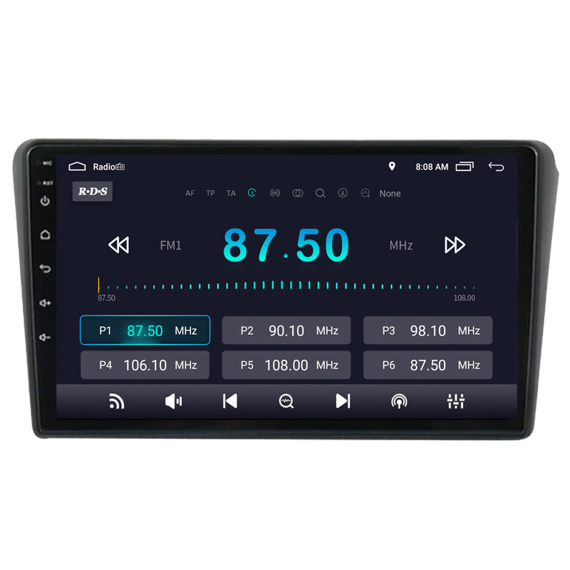 RoverOne Car Stereo Radio Bluetooth CarPlay GPS Navigation for Toyota Avensis T250 2 II 2002 - 2009 Black