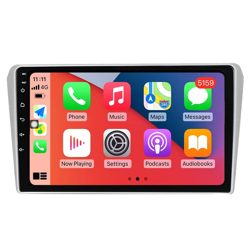 RoverOne Car Stereo Radio Bluetooth CarPlay GPS Navigation for Toyota Avensis T250 2 II 2002 - 2009 Silver