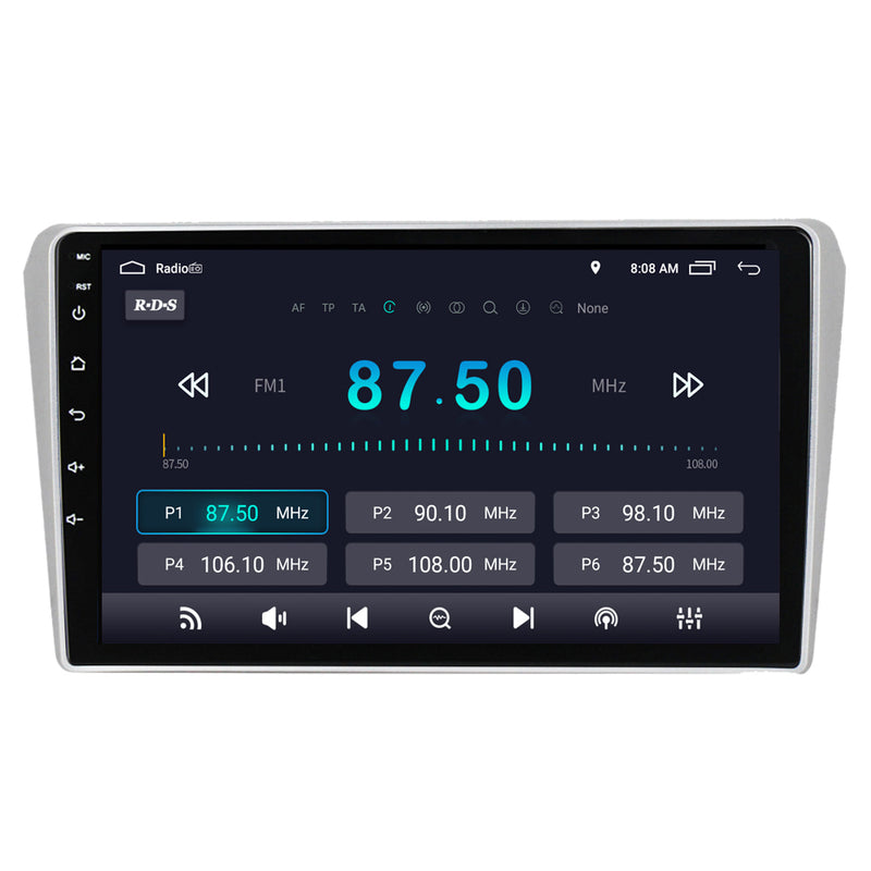 RoverOne Car Stereo Radio Bluetooth CarPlay GPS Navigation for Toyota Avensis T250 2 II 2002 - 2009 Silver