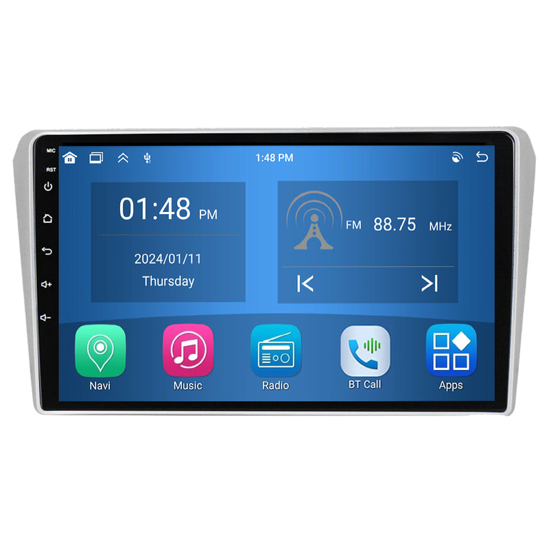 RoverOne Car Stereo Radio Bluetooth CarPlay GPS Navigation for Toyota Avensis T250 2 II 2002 - 2009 Silver
