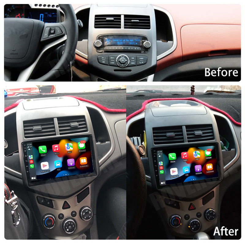 RoverOne Car Stereo Radio Bluetooth CarPlay GPS Navigation for Chevrolet Aveo 2 2011 - 2015