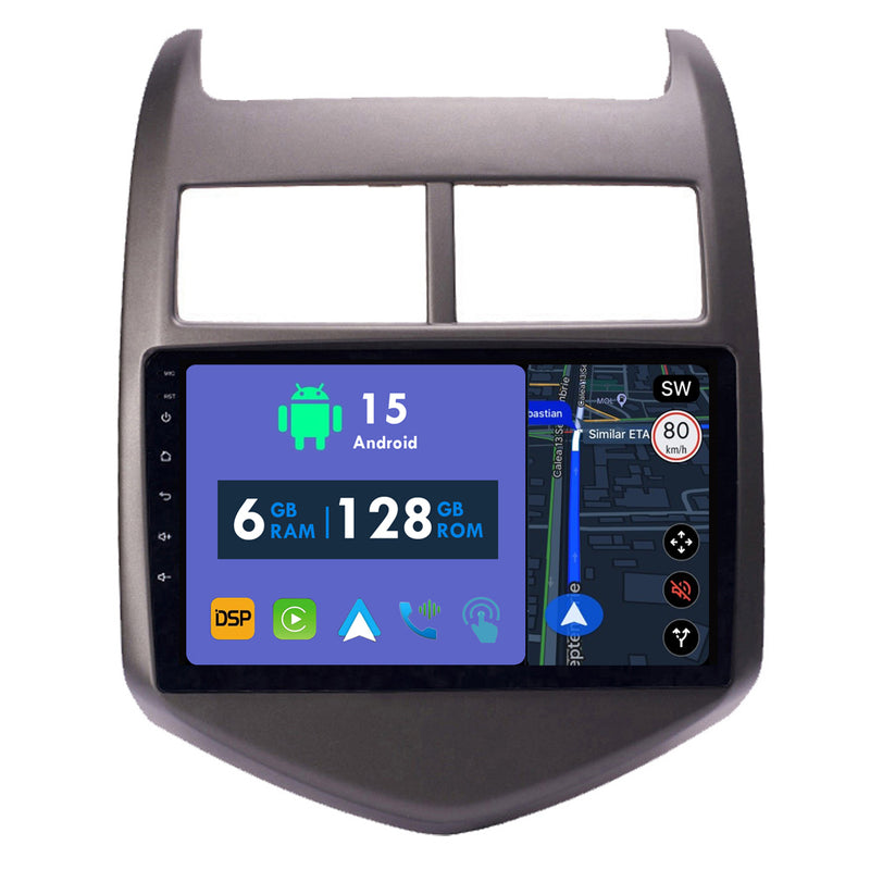 RoverOne Car Stereo Radio Bluetooth CarPlay GPS Navigation for Chevrolet Aveo 2 2011 - 2015