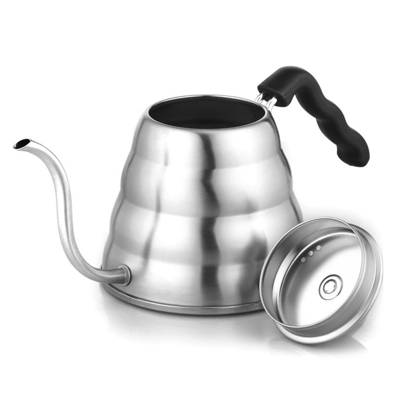 Stainless Steel Coffee Roaster Swan Drop Column Pillow Teapot -1L