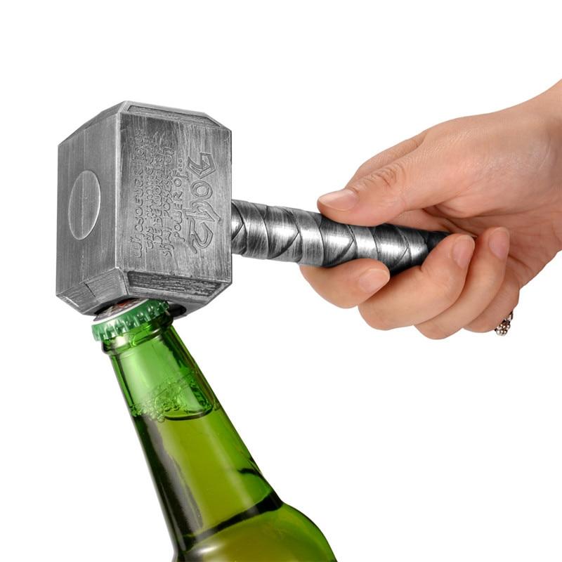 Beer opener with multi-function hammer magnetic