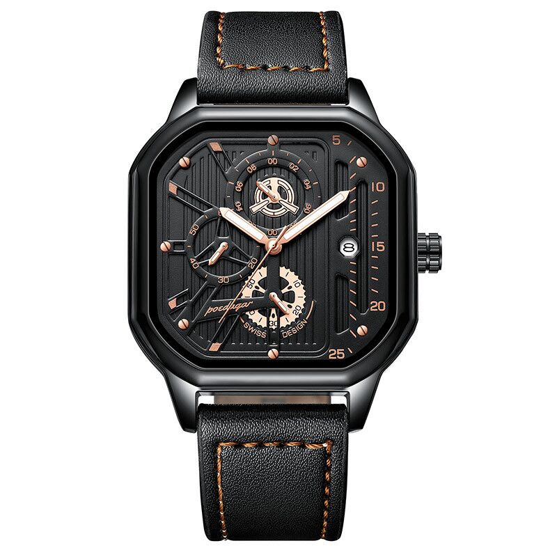 Men's Square Quartz Watch