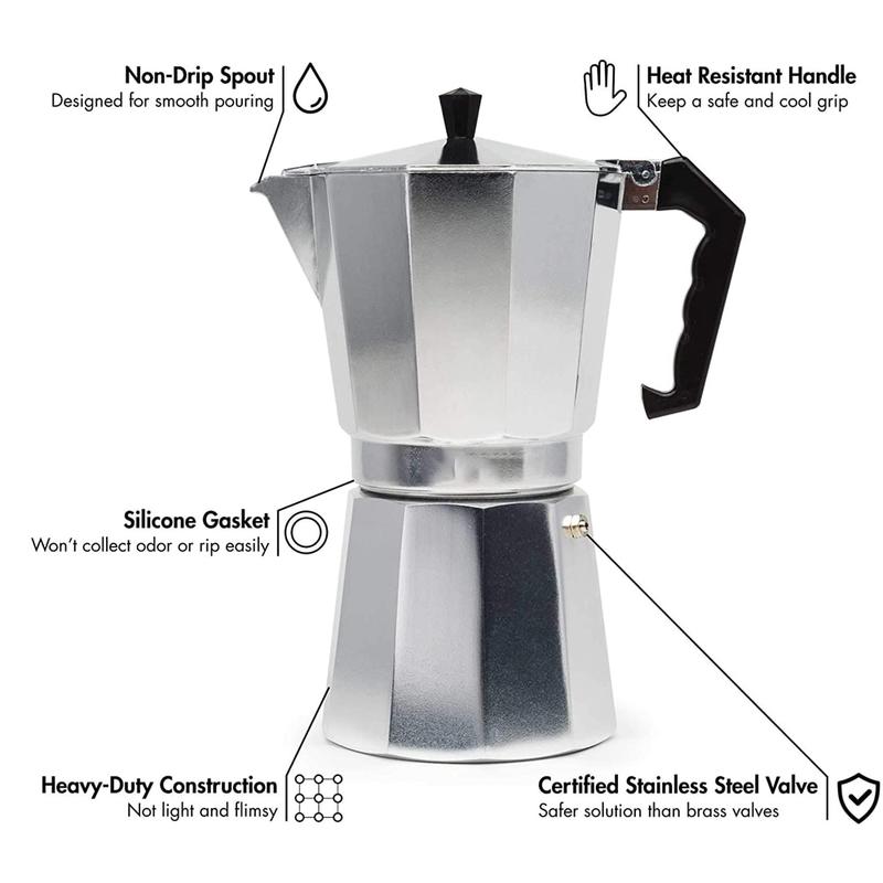 Aluminum Coffee Machine - 450ml