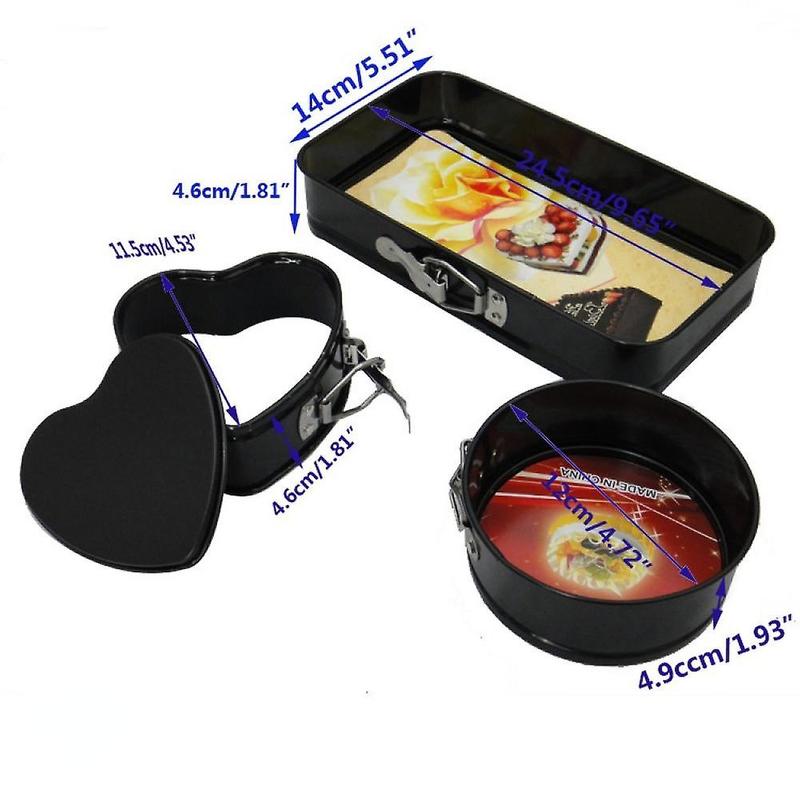 Set Round Heart Rectangle Cake Baking Mold