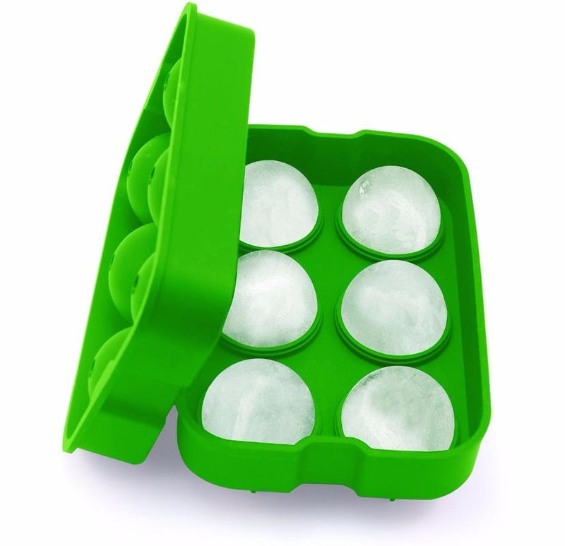 Ice Ball Ice Cube Trays With Lid 6 Holes Silicone Shaped