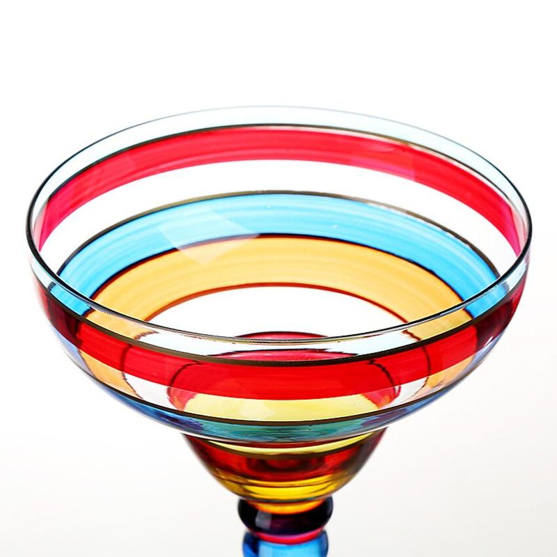 Handmade Colorful Glass Crystal Wine Glass
