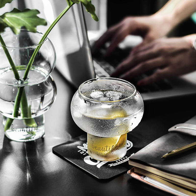 creative cocktail transparent cocktail breakfast yogurt cup
