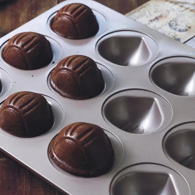 Chestnut-Shaped muffin baking mold 12 cavities
