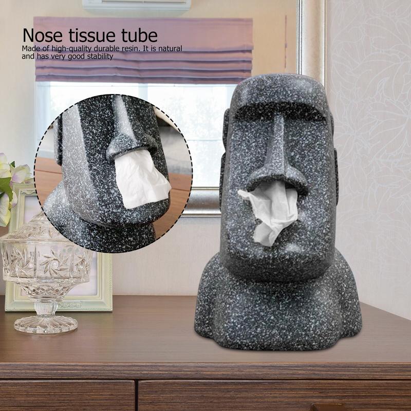 Easter Stone Statue Statue Housewife Colorant Box Moai Nozzle