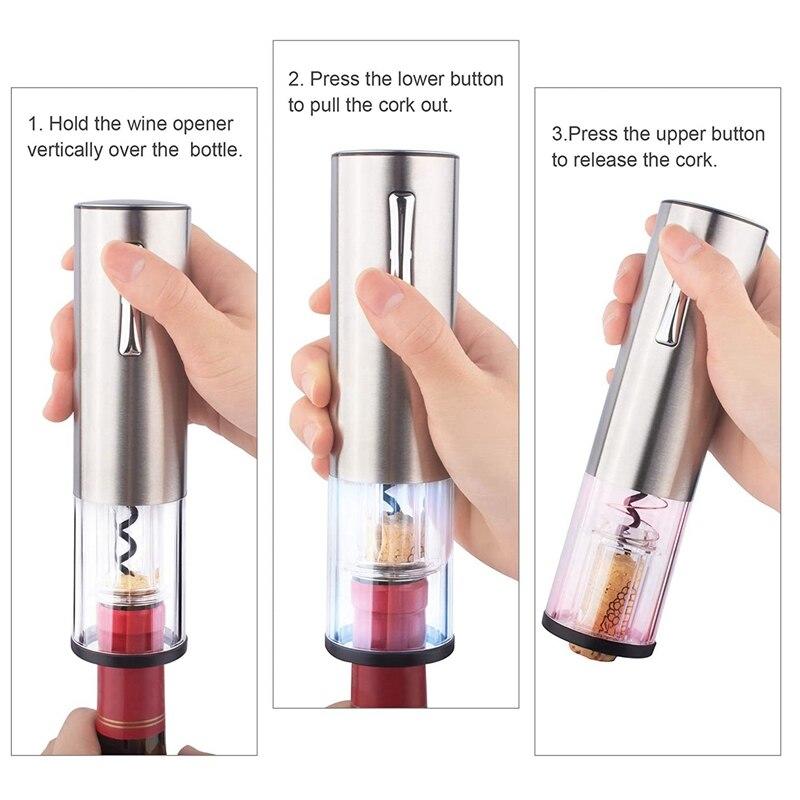 Electric Wine Bottle Set Automatic Corkscrew with Battery USB Charging
