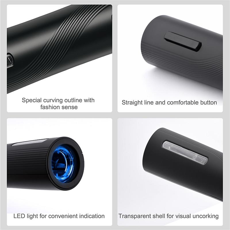 USB Corkscrew Electric Wine Bottle Opener with USB Battery Aluminum