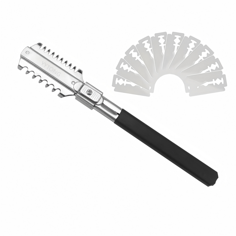 Double-Sided Hair Thinner Trimmer Razor Comb with 10 Replacement Blades