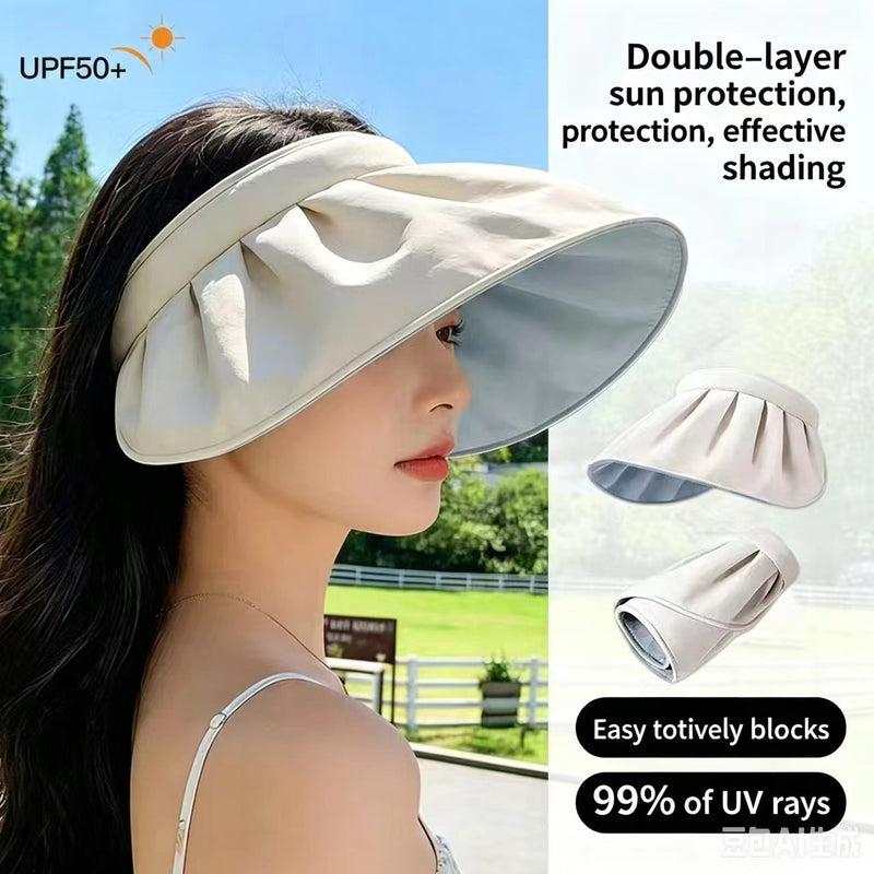 Woman sun protection shell hat