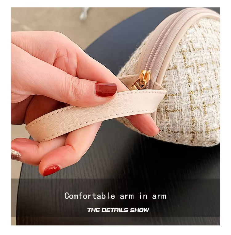 Fashion  Makeup Bag Convenient Large Capacity Simple Portable Canvas Cosmetic Bag