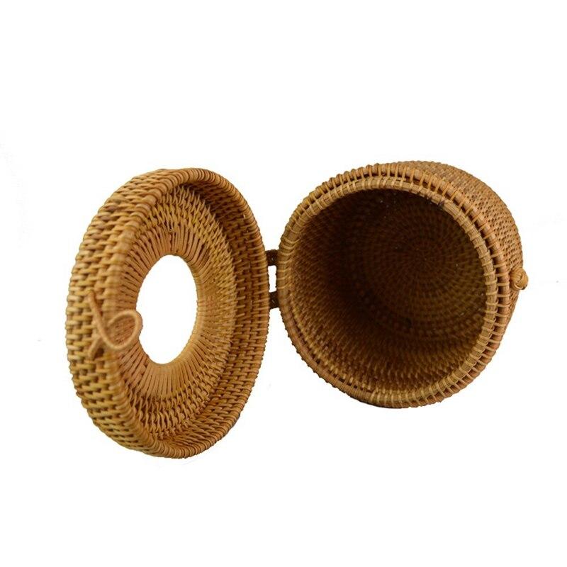 Round Toilet Paper Dispenser Rattan Towel suitable for Bathroom at Home, &  Hotel