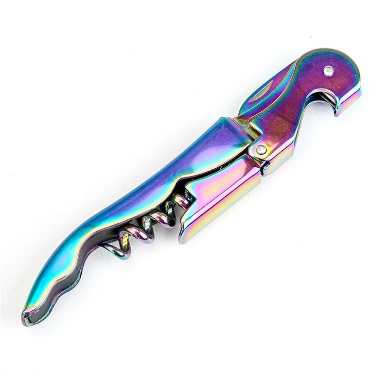 Rose gold rainbow stainless steel double wine bottle Opener