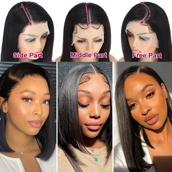 Virgin Human Hair - Glueless Peruvian Full Frontal Bob 10 Inch