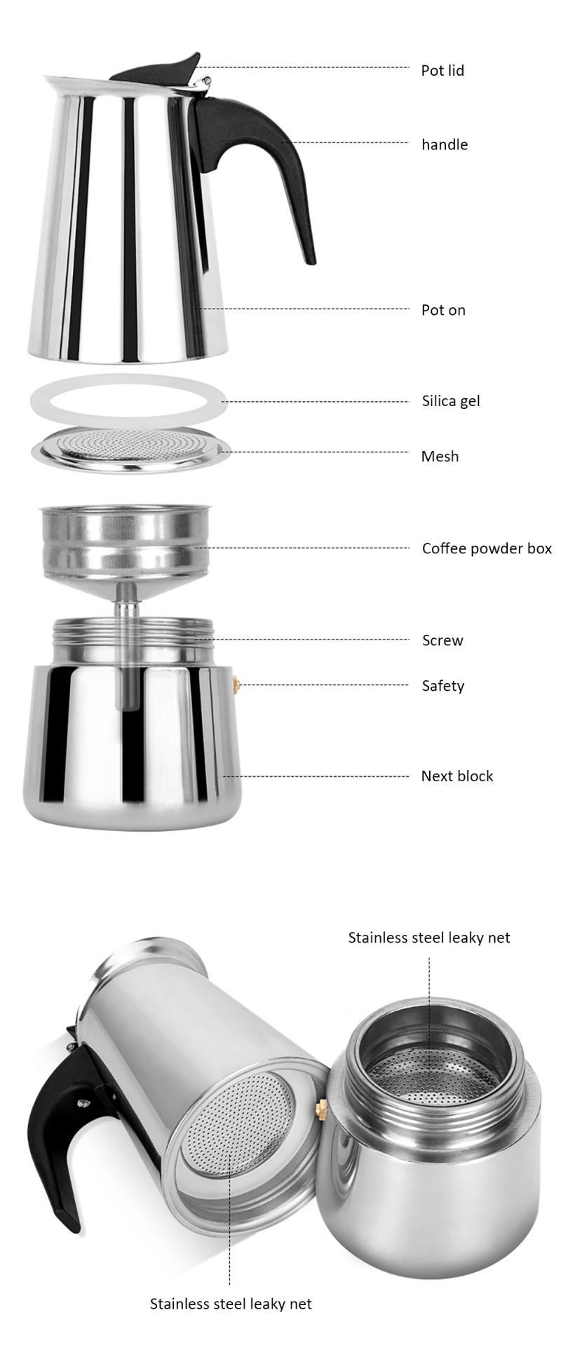 300ml coffee machine Top Italian Moka Cafeteira Espresso