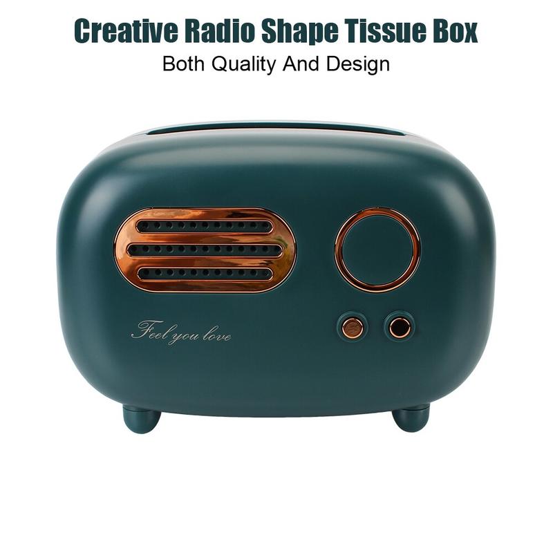 Home decor Office napkin box Radio-shaped tray