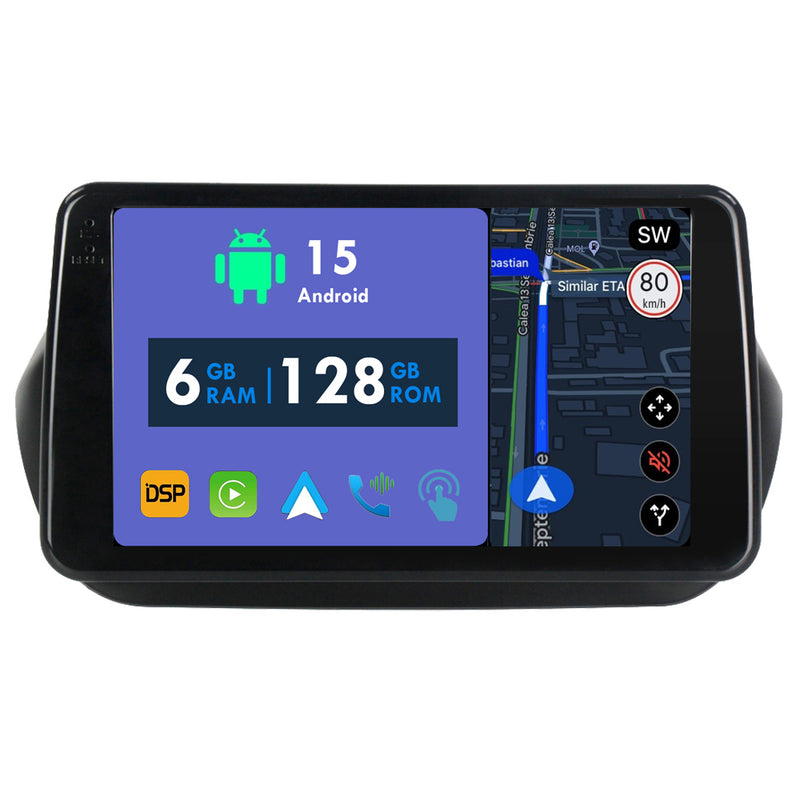 RoverOne Car Stereo Radio Bluetooth CarPlay GPS Navigation for Fiat Fiorino Qubo for Citroen Nemo for Peugeot Bipper 2008 - 2017