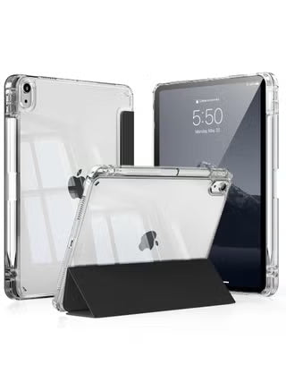 Case for iPad (A16) 11th 11 inch 2025 Gen iPad 11 Case/Case For iPad 10th Gen Case 2022 iPad 10 Case Trifold Stand Clear Transparent Shell Back with Pencil Holder Smart Cover for 11" iPad 11th 2025/10.9"iPad 10th Gen 2022