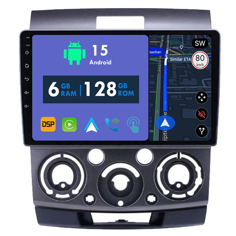 RoverOne Car Stereo Radio Bluetooth CarPlay GPS Navigation for Mazda BT50 BT-50 BT 50 J97M 2006 - 2011