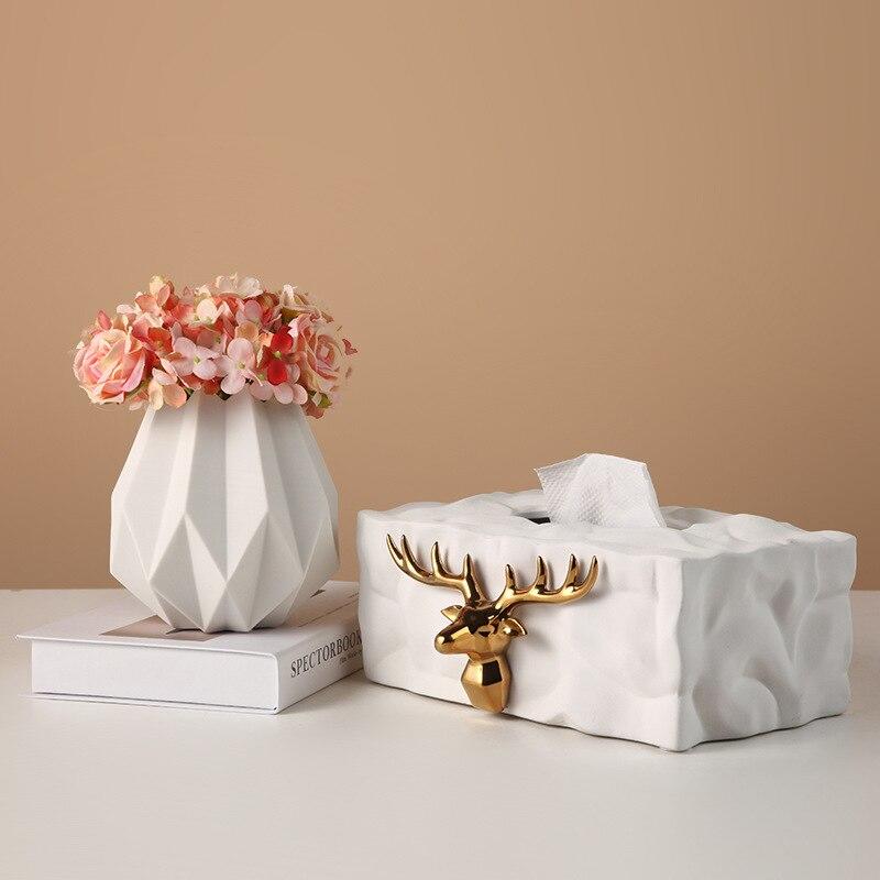 Nordic ins luxury ceramic towel box