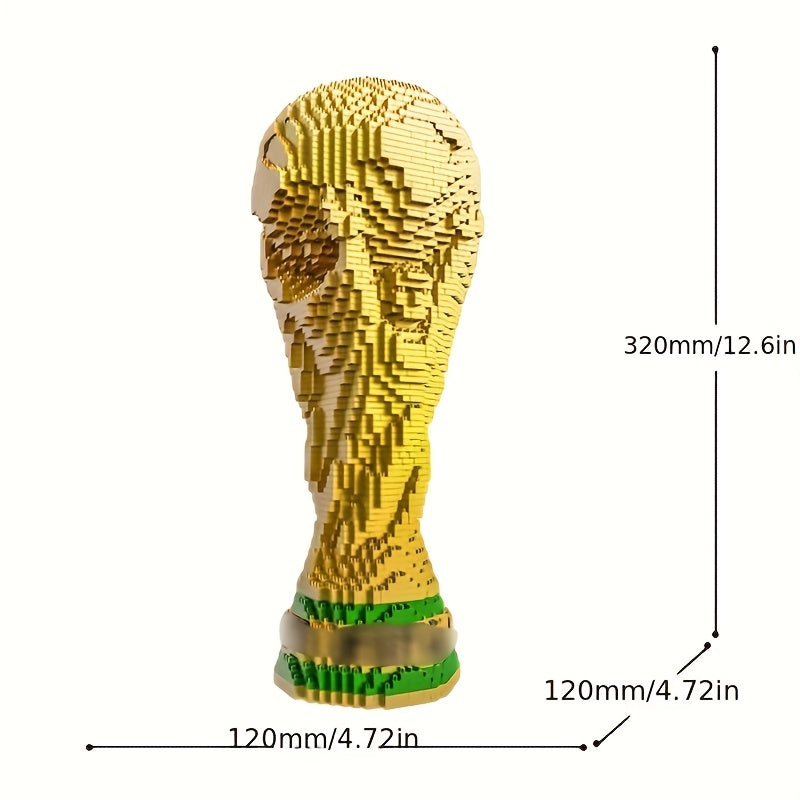World Cup Trophy Micro Building Blocks Set with 12.6in , DIY