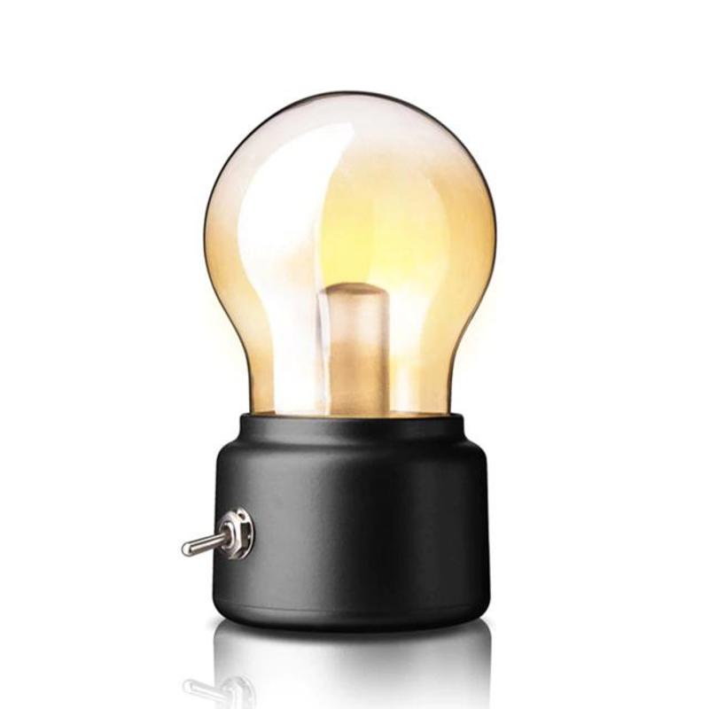 Vintage Lamp LED Night Light Bulb USB Battery