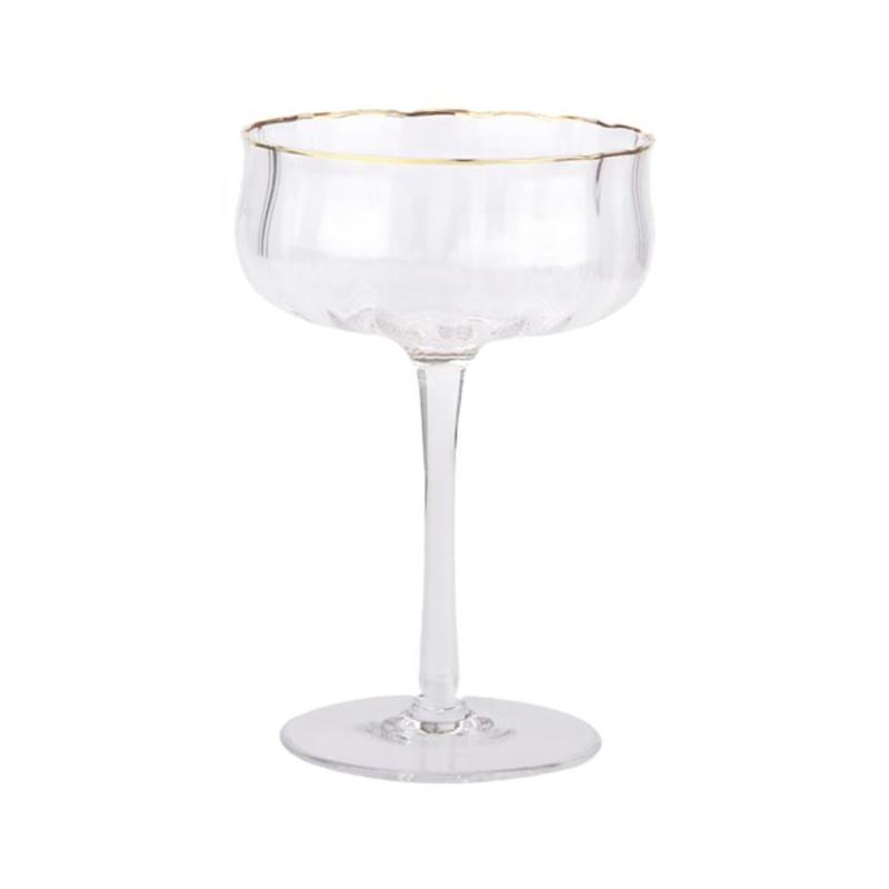 260ml Glass cup for Home Cocktails (Gold)